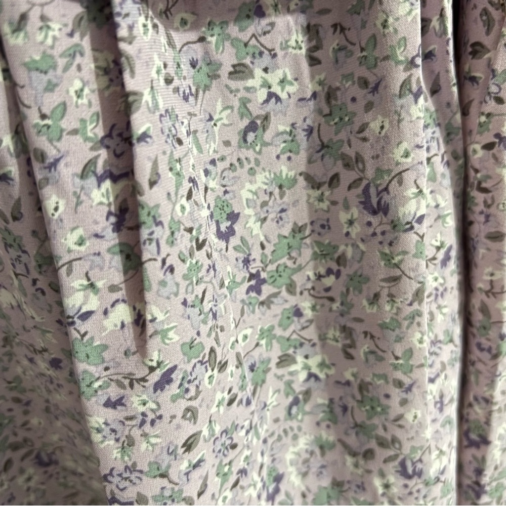 NWT On You Alexander Marie Boutique Purple Floral Ruffle Babydoll Crop Top NEW - Picture 4 of 4